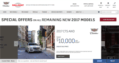 Desktop Screenshot of halladaycadillac.com