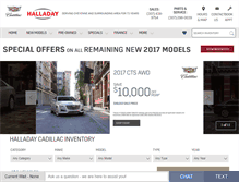 Tablet Screenshot of halladaycadillac.com